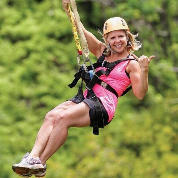 a person jumping up in the air