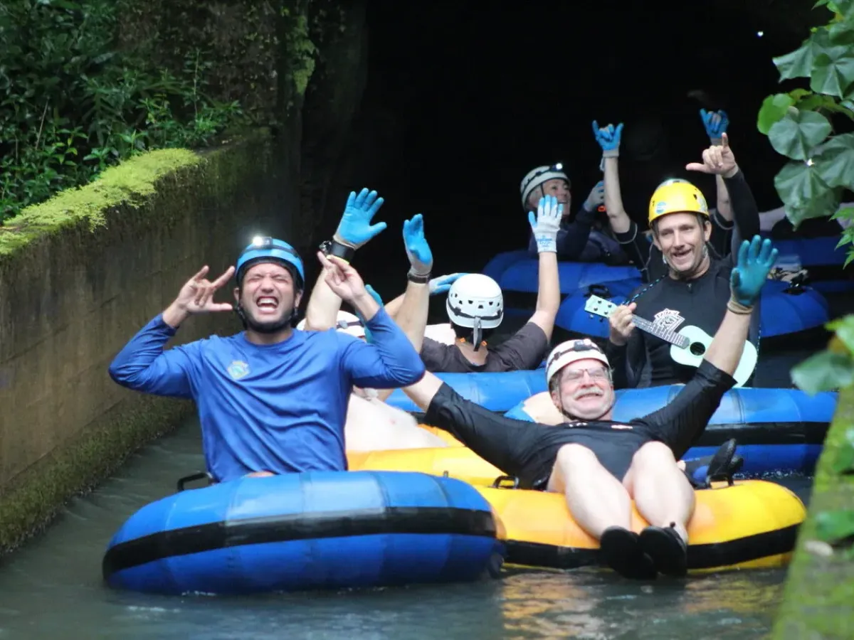 Venio Losert et al. riding on the back of a boat