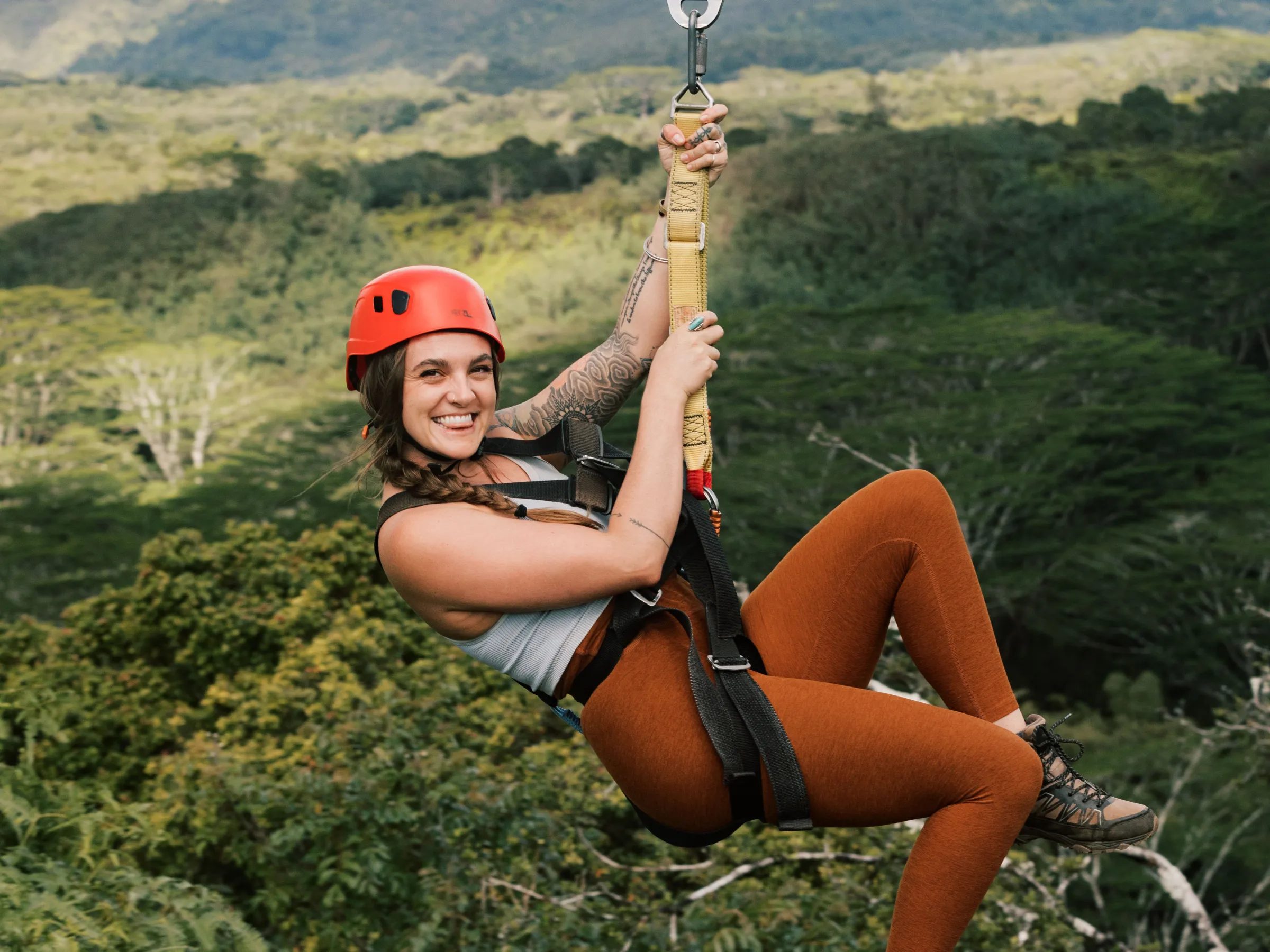 a man riding on top of a mountain